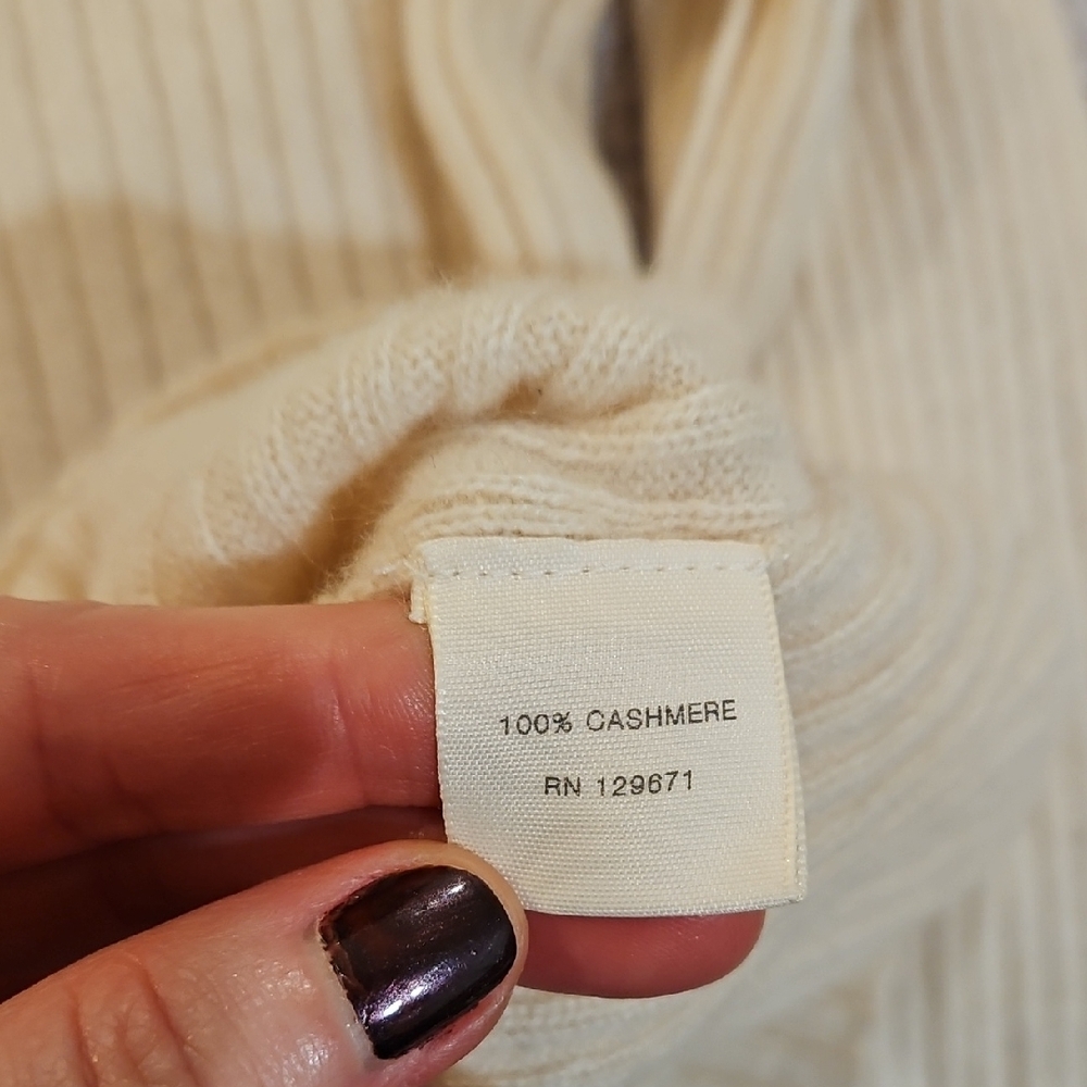 NakedCashmere Cream Ribbed Sweater - Picture 3 of 4